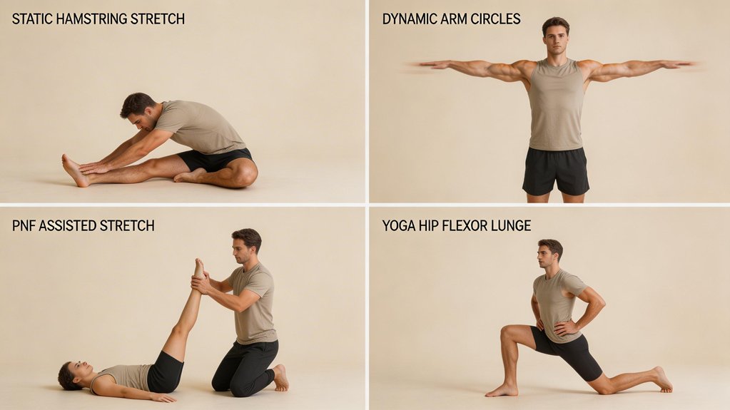 types of stretching techniques